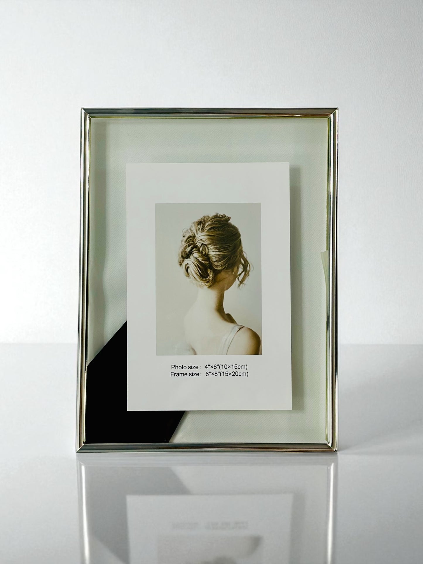 Luna – Ramă Foto cu Argintată  Dublu Geam