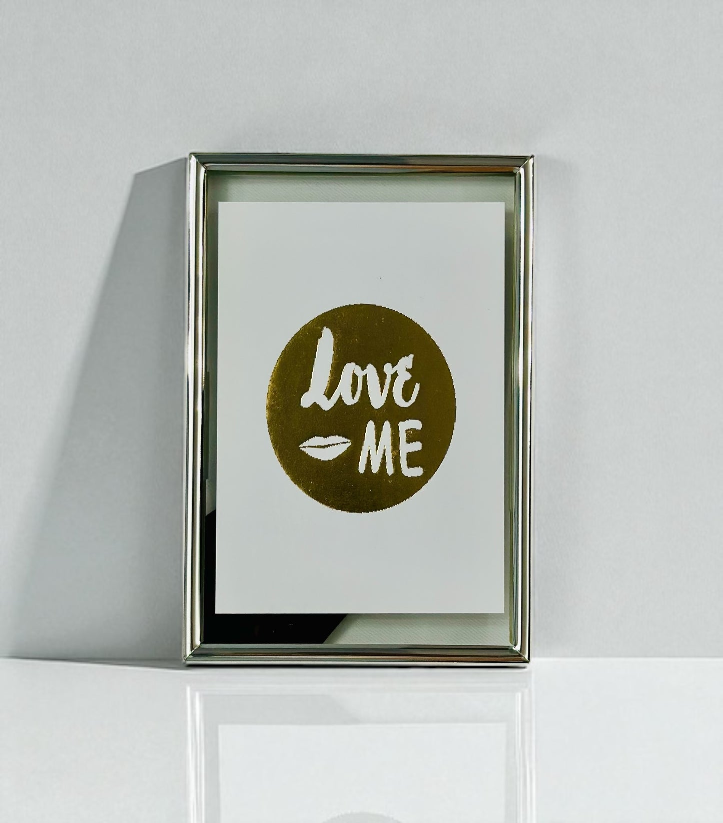 Luna – Ramă Foto cu Argintată  Dublu Geam