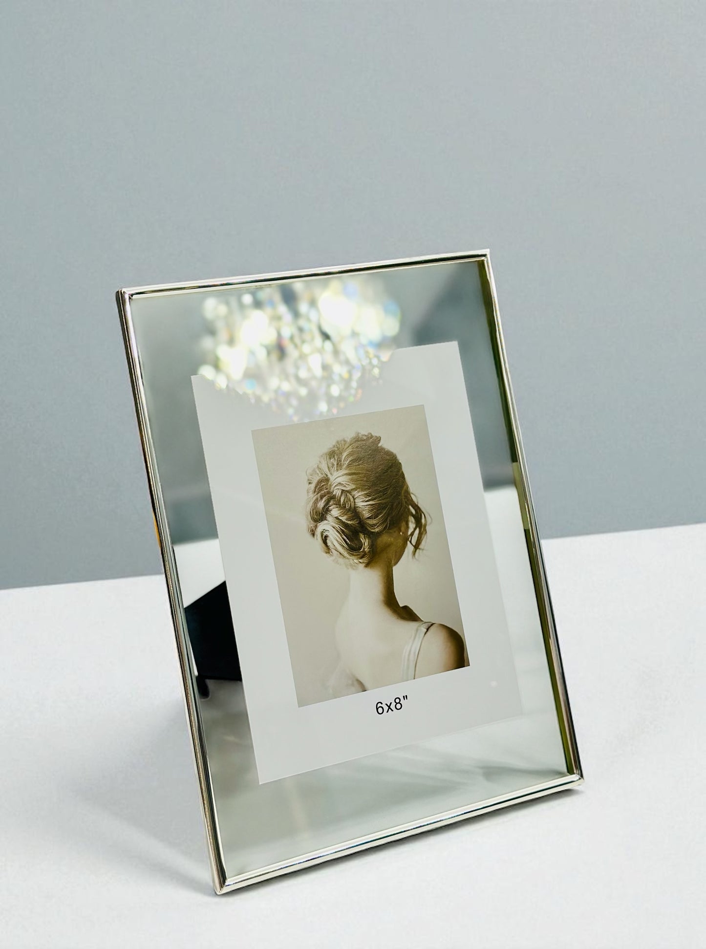 Luna – Ramă Foto cu Argintată  Dublu Geam