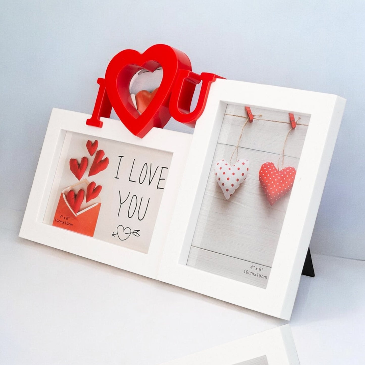 Colaj I Love U – 2 Rame Foto 10x15 cm